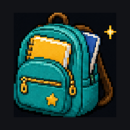 Pack school bag mission icon