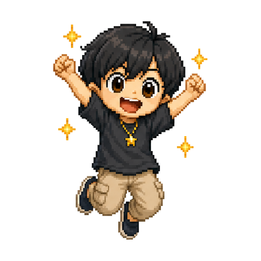 Haru celebrating